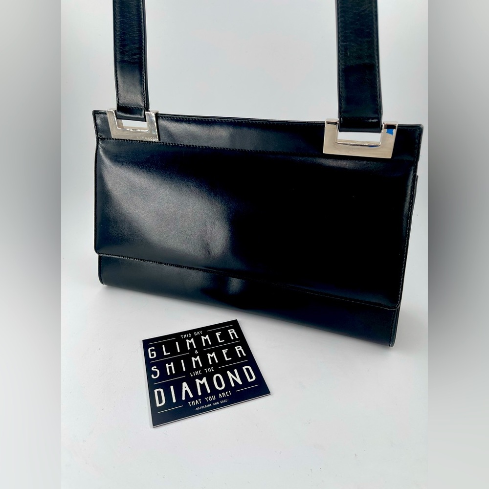 GUCCI Black Leather Shoulder - Vintage - CLASSIC BEAUTY